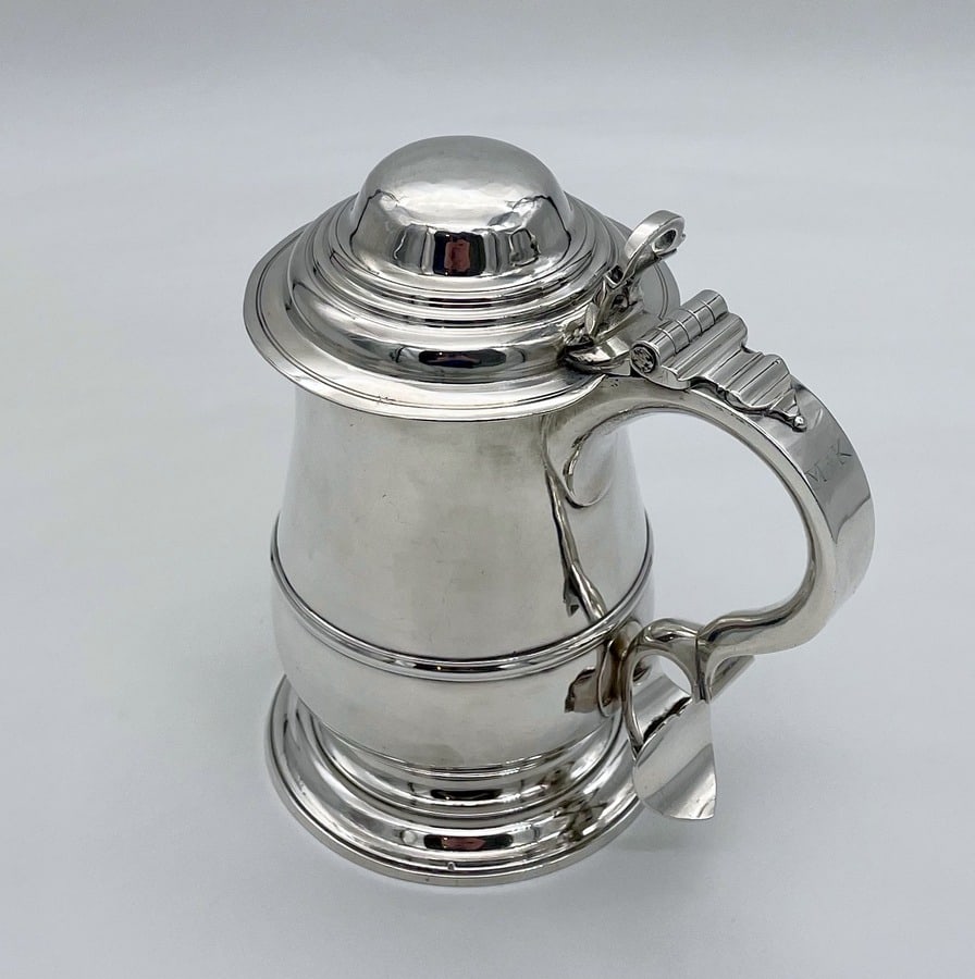 Mid 18th Century Antique George III Silver Tankard & Cover London 1747 Humphrey Payne - 7