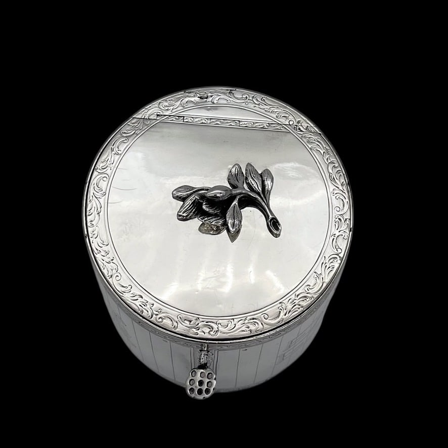 Mid 18th Century Antique George III Silver Tea Caddy London 1763 John Parker & Edward Wakelin - 7