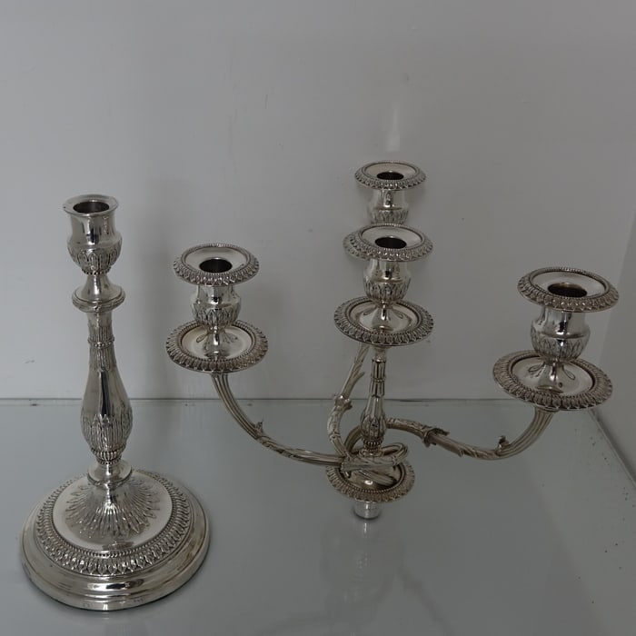 Early 19th Century Antique George IV Pair Old Sheffield Four Light Candelabra Circa 1828 Roberts - 10