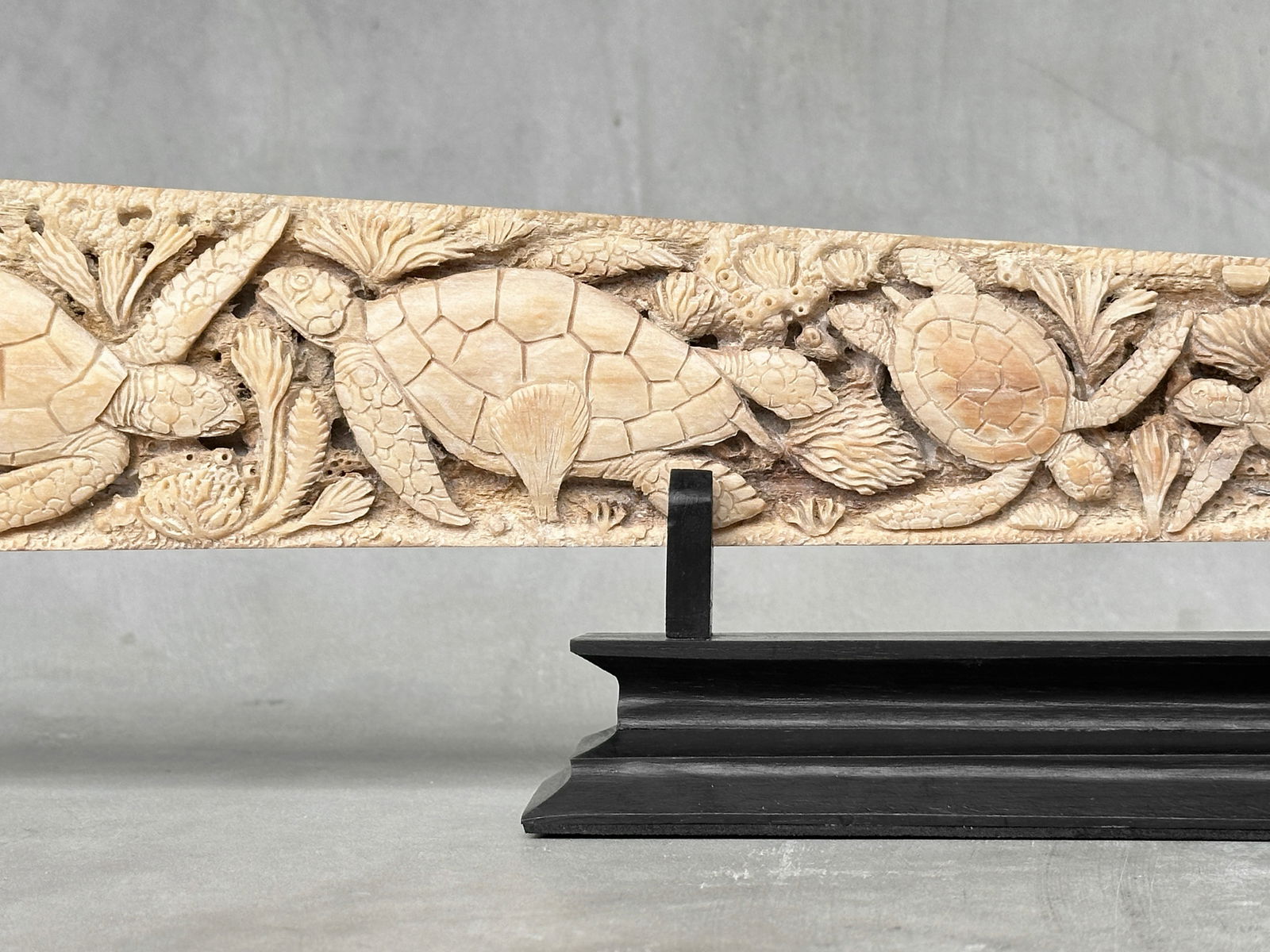 Beautiful engraved Swordfish rostrum - Marine motif - 7