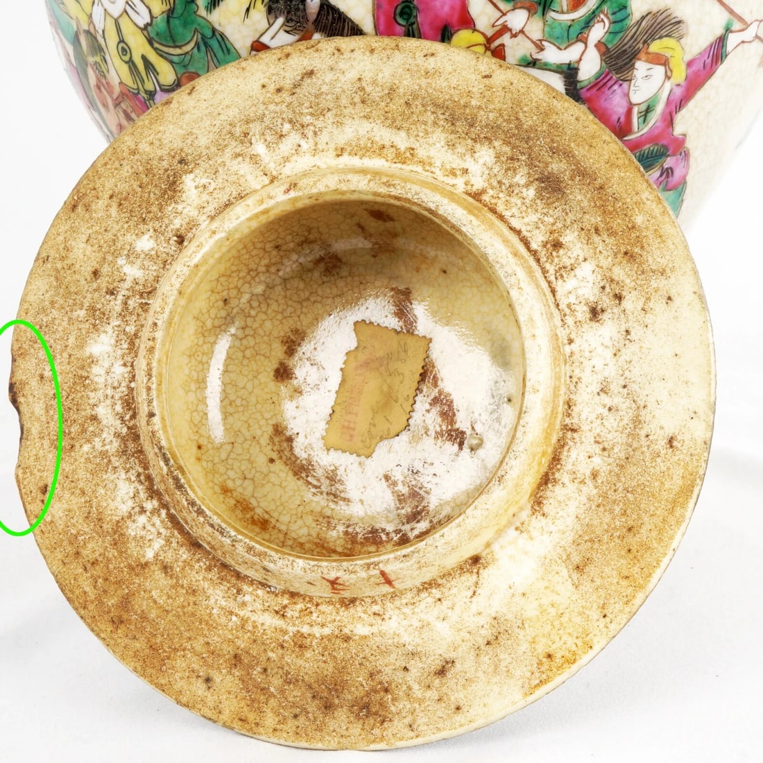 Large Chinese Warrior Lidded Jar circa 1900 - 12