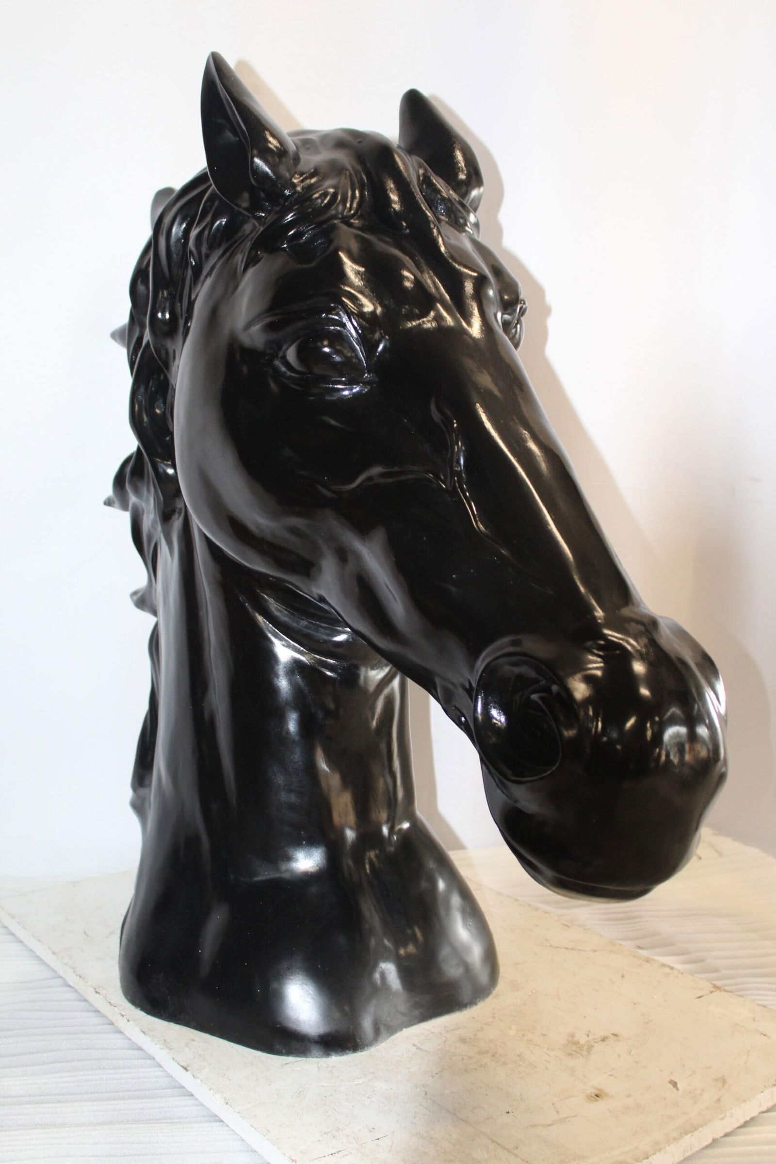 Pure Elegance, Fiberglass Black Stallion Bust 36" x 14" x 36"H - 6