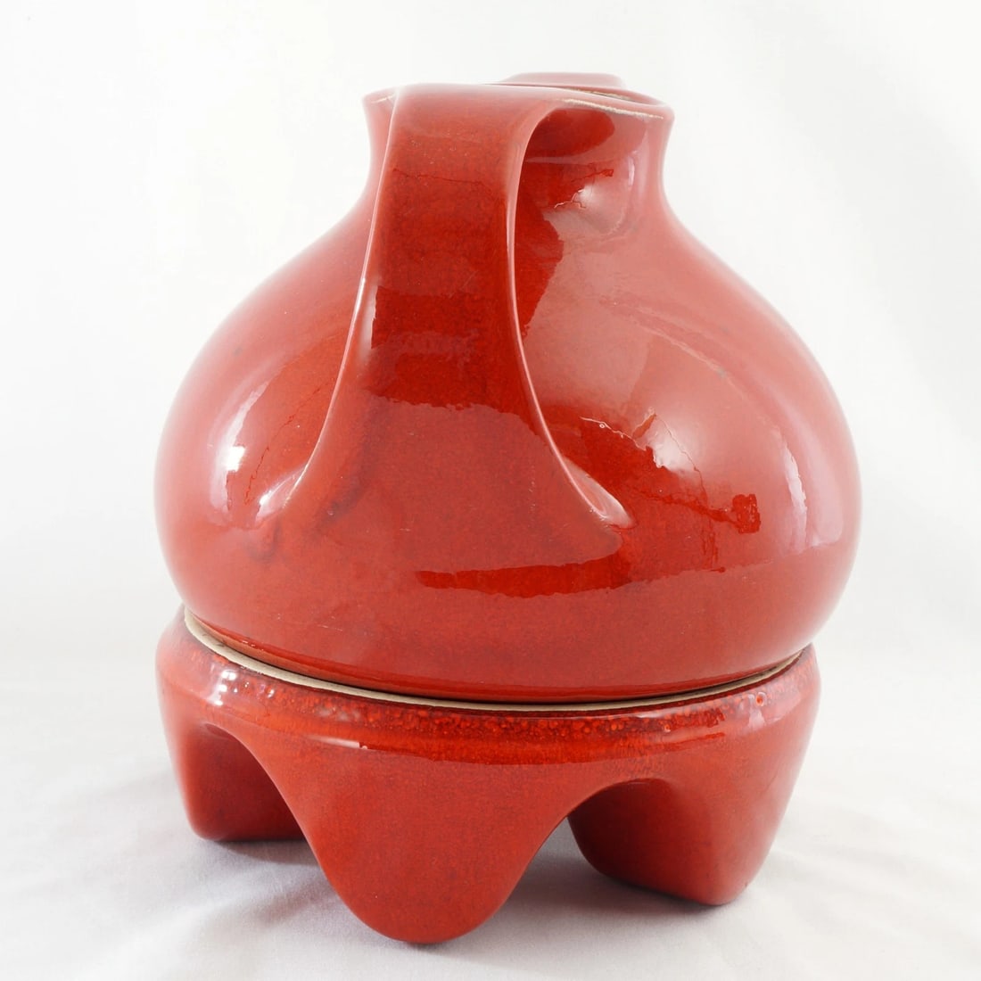 1960s MCM German Ceramic Pitcher and Stand - 6