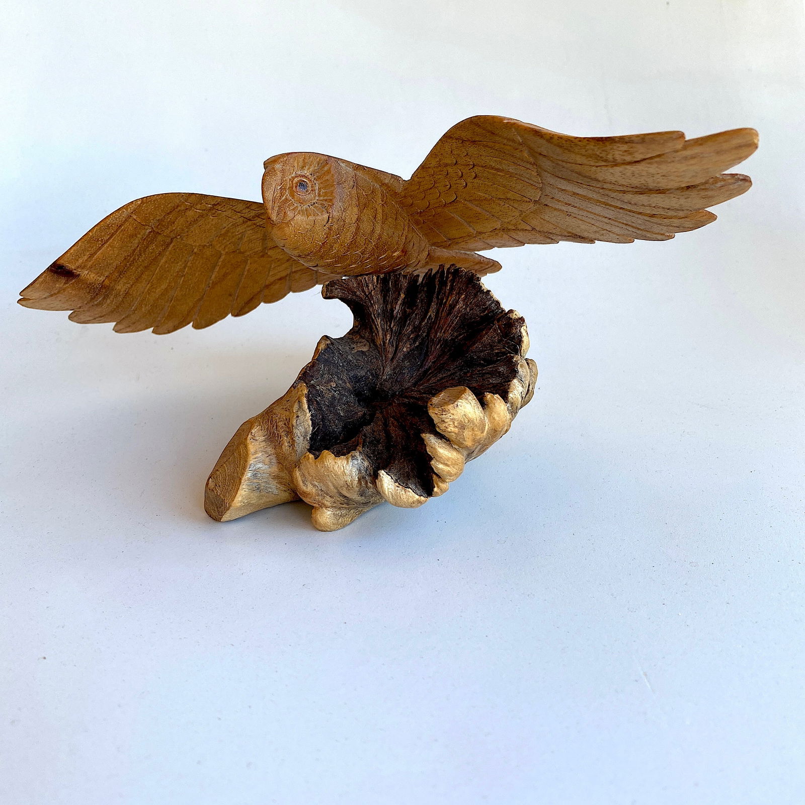 Hand carved wooden owl - 2