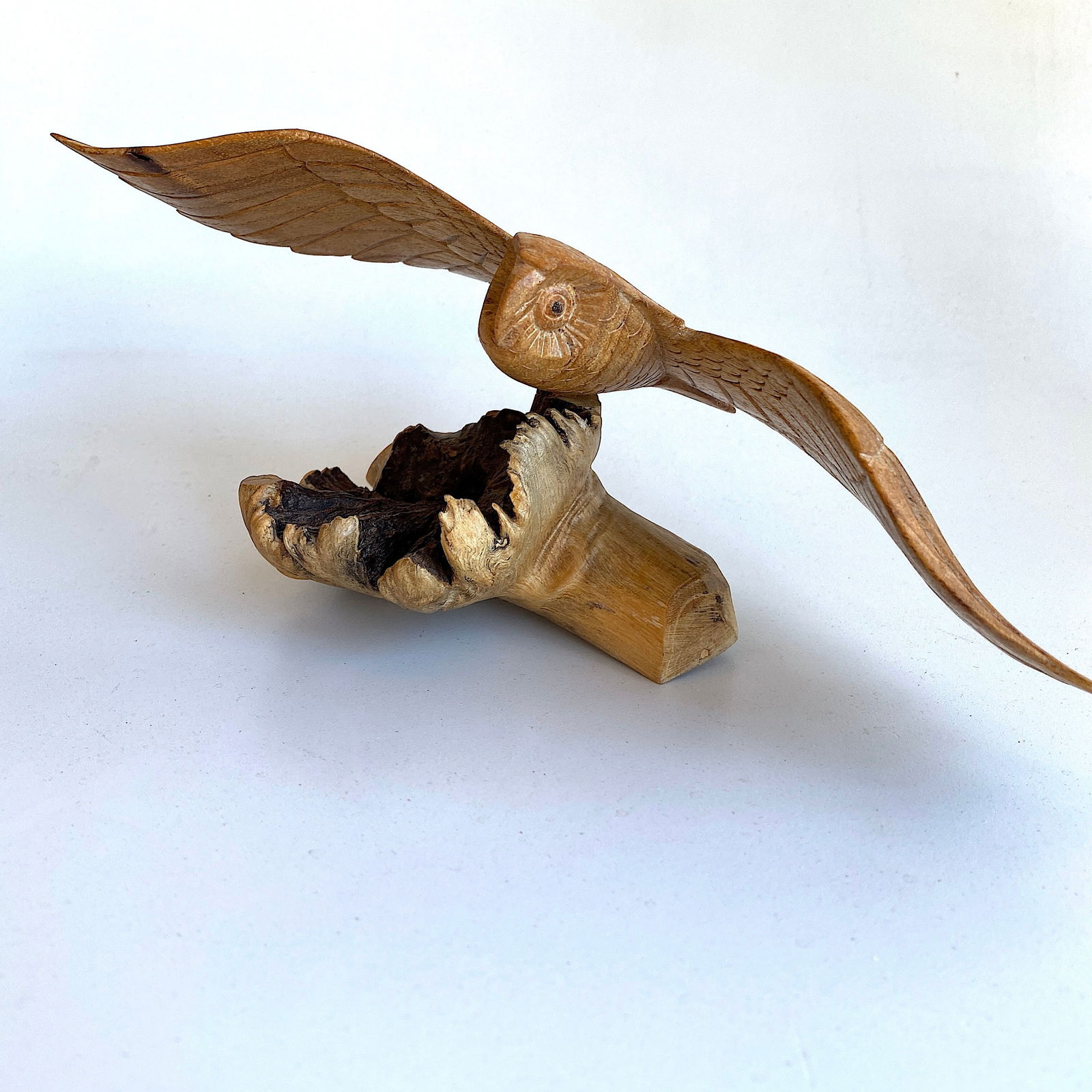 Hand carved wooden owl - 3