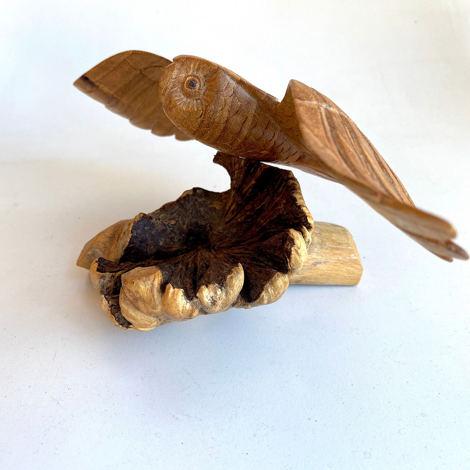 Hand carved wooden owl - 6