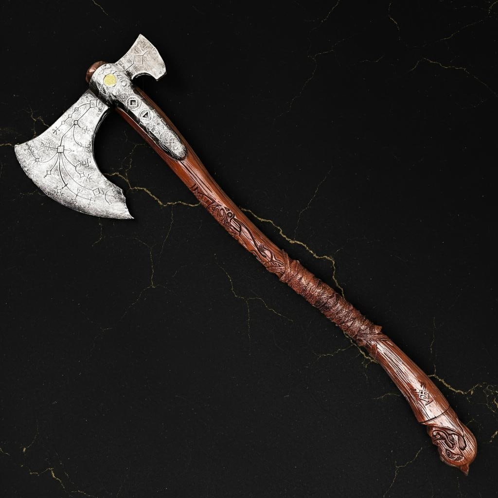Kratos Leviathan Axe God of War Foam Replica Prop for Cosplay Costumes: Title:Kratos Leviathan Axe God of War Foam Replica Prop for Cosplay CostumesDescription:This foam axe is a meticulously crafted, life-sized replica of Kratos's iconic Leviathan weapon from the