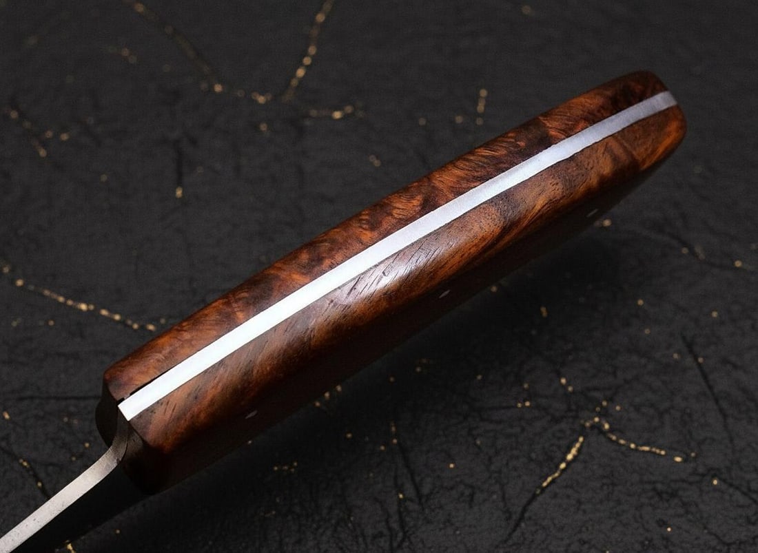 Custom Hand Forged Alaskan Ulu Skinner Knife 7" D2 Carbon Steel Hunting Blade - 6