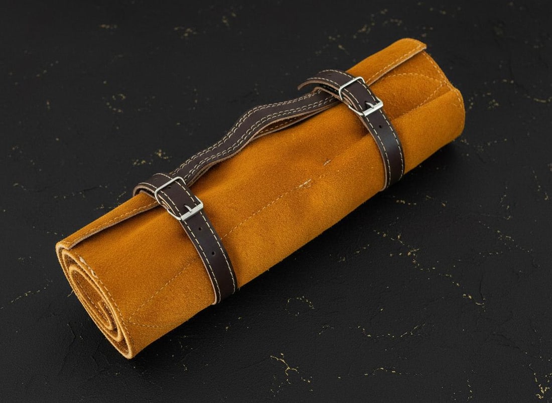 Hand Forged Damascus Steel Chef Knife Set 7-Piece with Pakkawood Handles & Sheath - 14