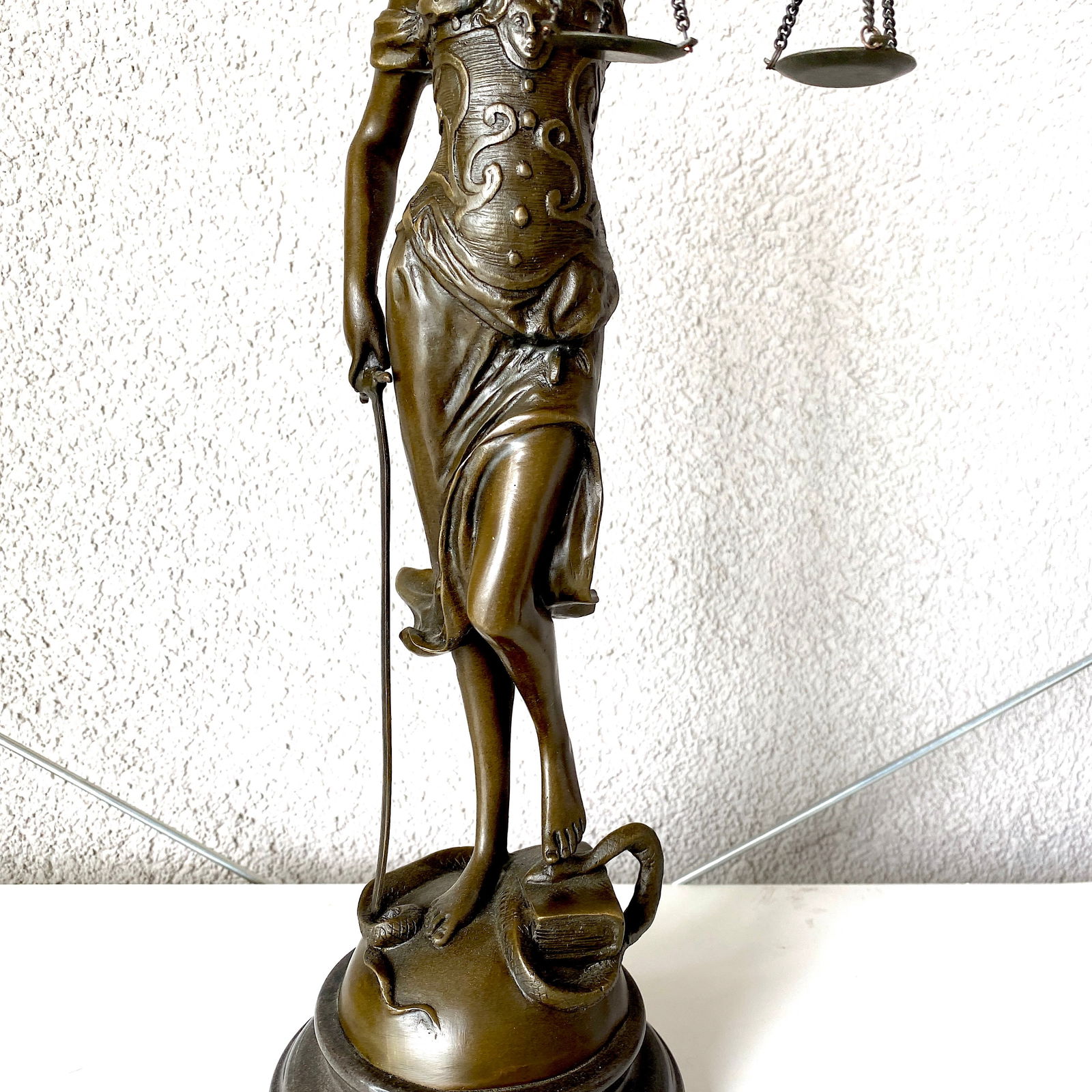 After A. Mayer - L'art Bronze qualite France - Statue of Themis - Lady Justice - 3