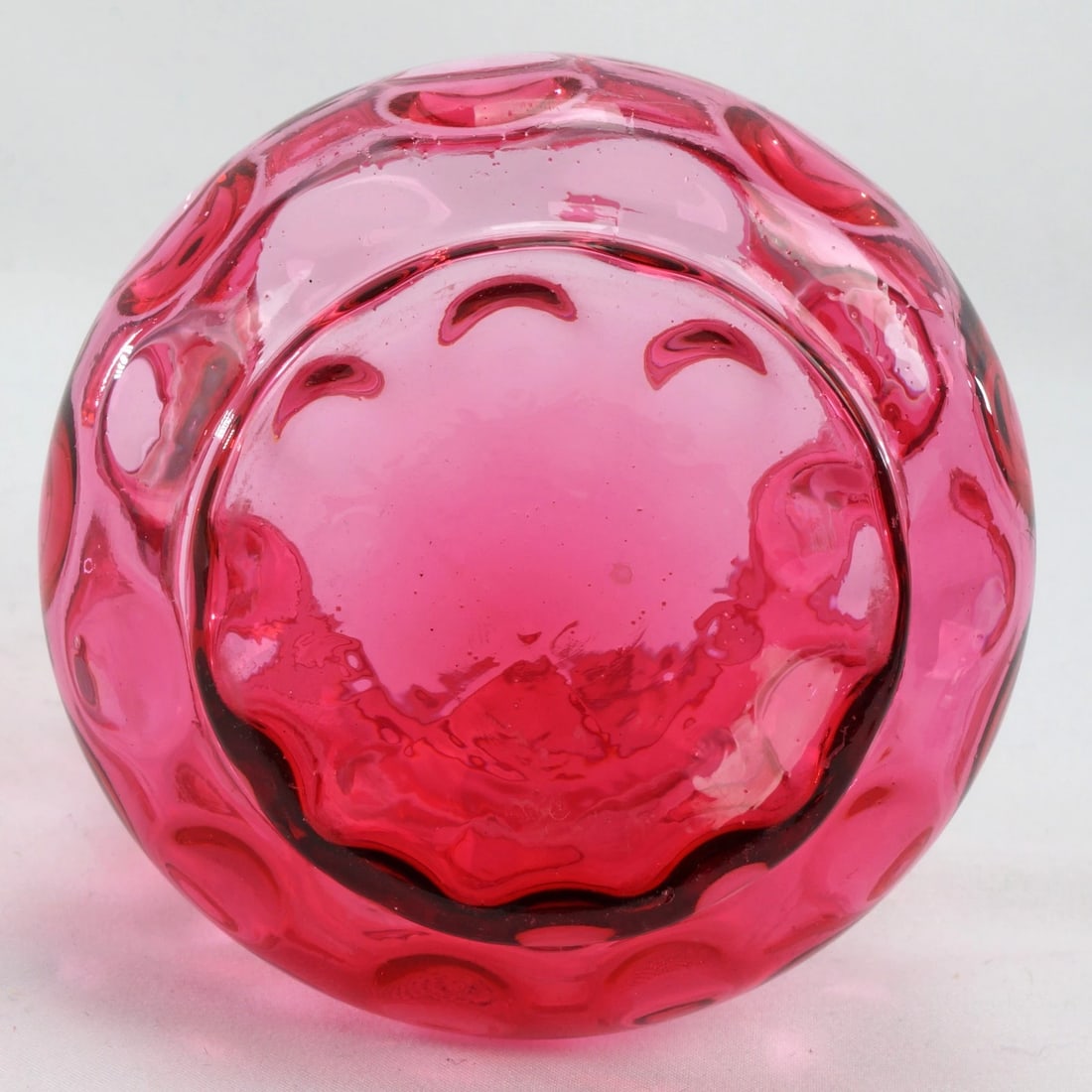 19th C Cranberry Glass Jam Jar - 7
