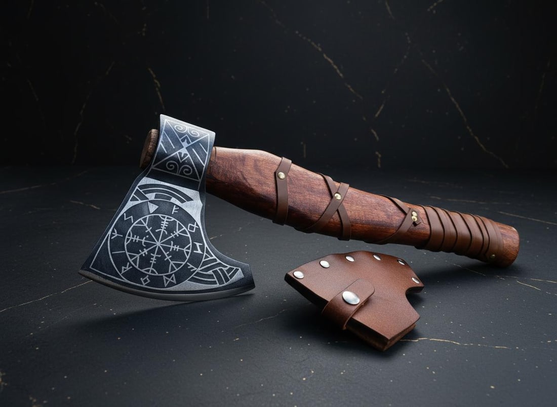 Carbon Steel Valhalla Viking Axe, Hand Forged Tomahawk for Throwing with Sheath: Title:Carbon Steel Valhalla Viking Axe, Hand Forged Tomahawk for Throwing with SheathDescription:This listing is for a custom hand forged Valhalla style Viking axe. Crafted from high carbon steel,