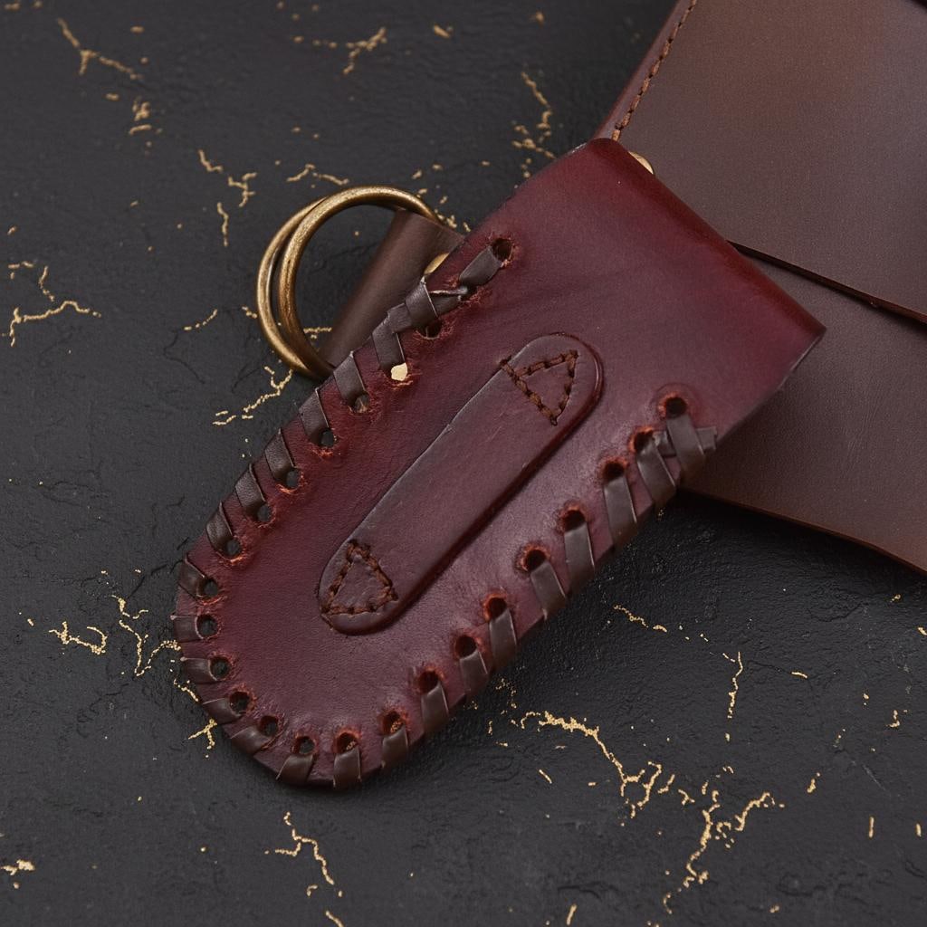 Hand Forged Twisted Damascus Steel Pocket Knife Custom Folding Liner Lock with Sheath - 7