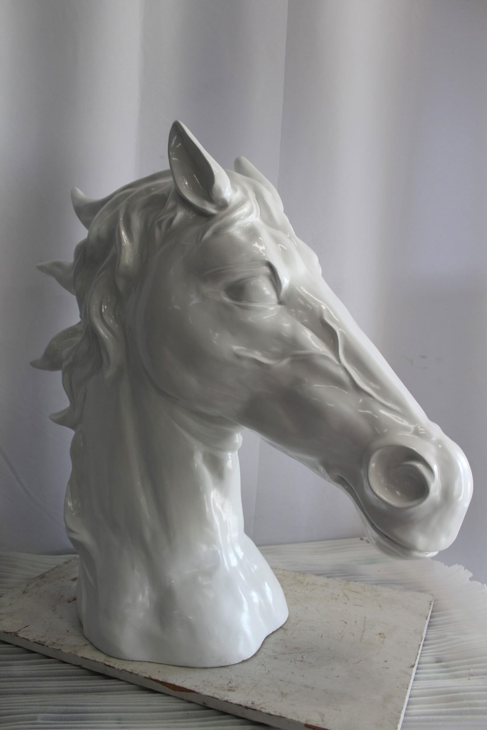 Pure Elegance, Fiberglass White Stallion Bust 36" x 14" x 36"H - 8