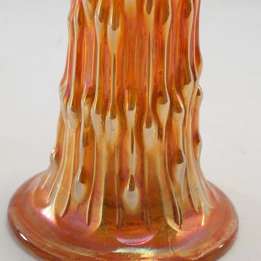 Swung Vase Carnival Glass Circa 1910 - 7