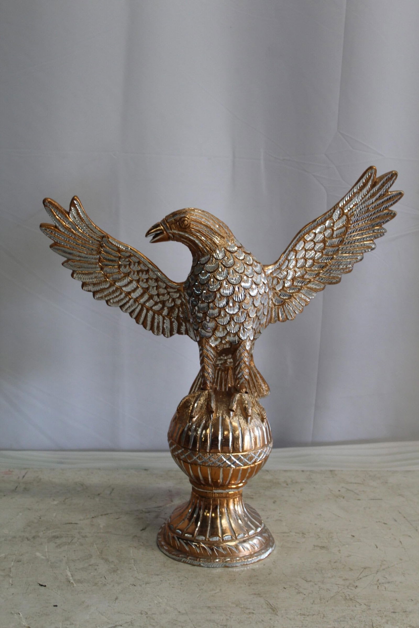 Golden Touched Aluminum Eagle Statue Majestic Home Accent 18" x 7" x 19"H - 4