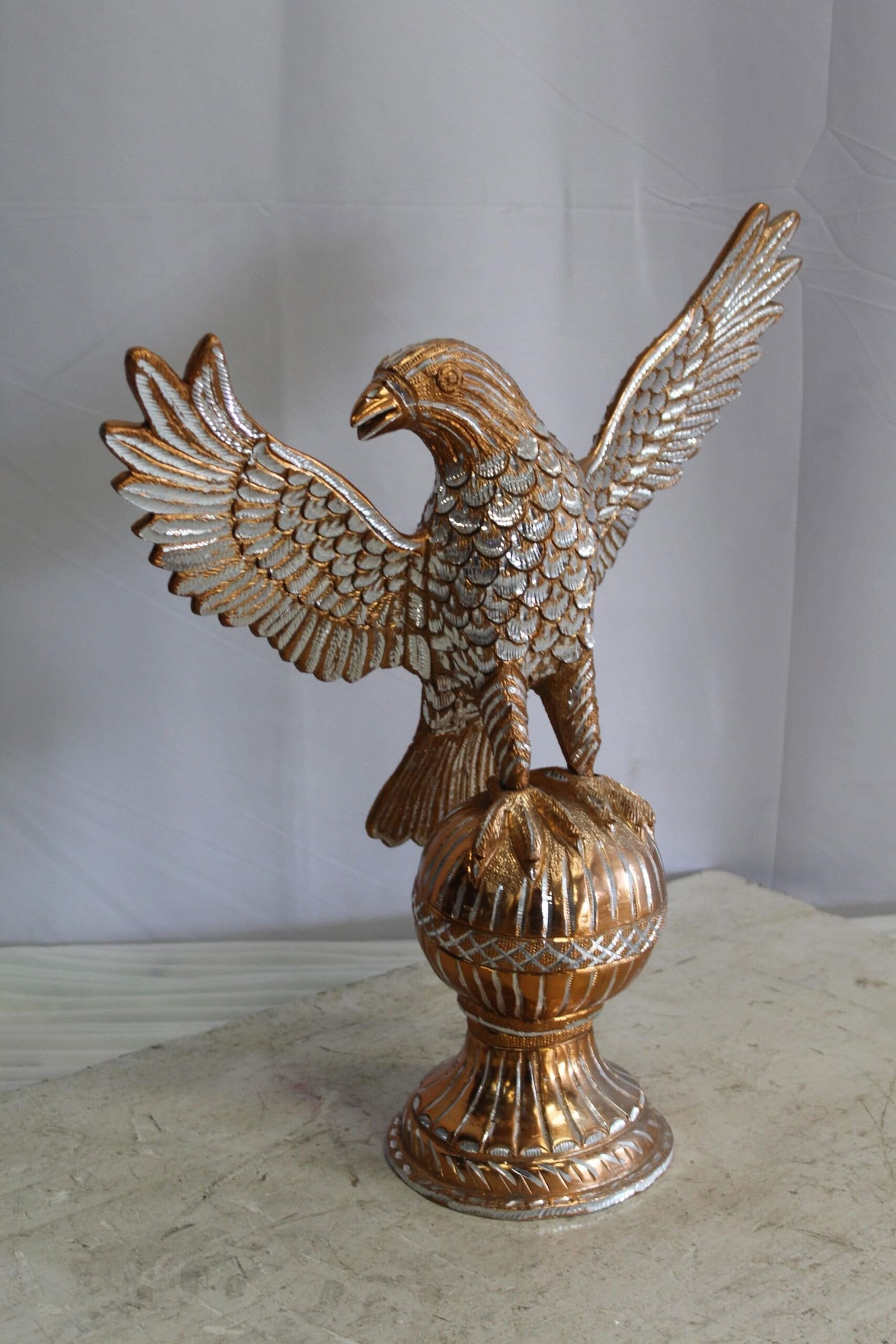 Golden Touched Aluminum Eagle Statue Majestic Home Accent 18" x 7" x 19"H - 5