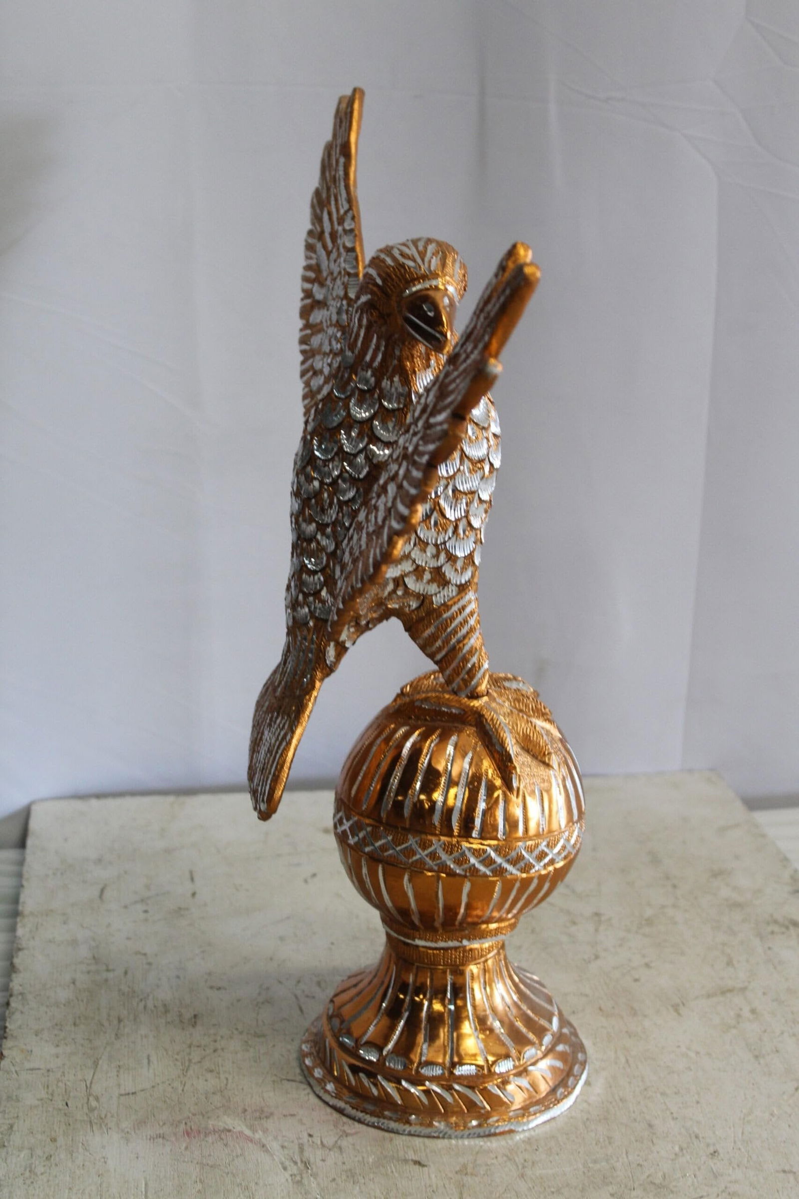 Golden Touched Aluminum Eagle Statue Majestic Home Accent 18" x 7" x 19"H - 7