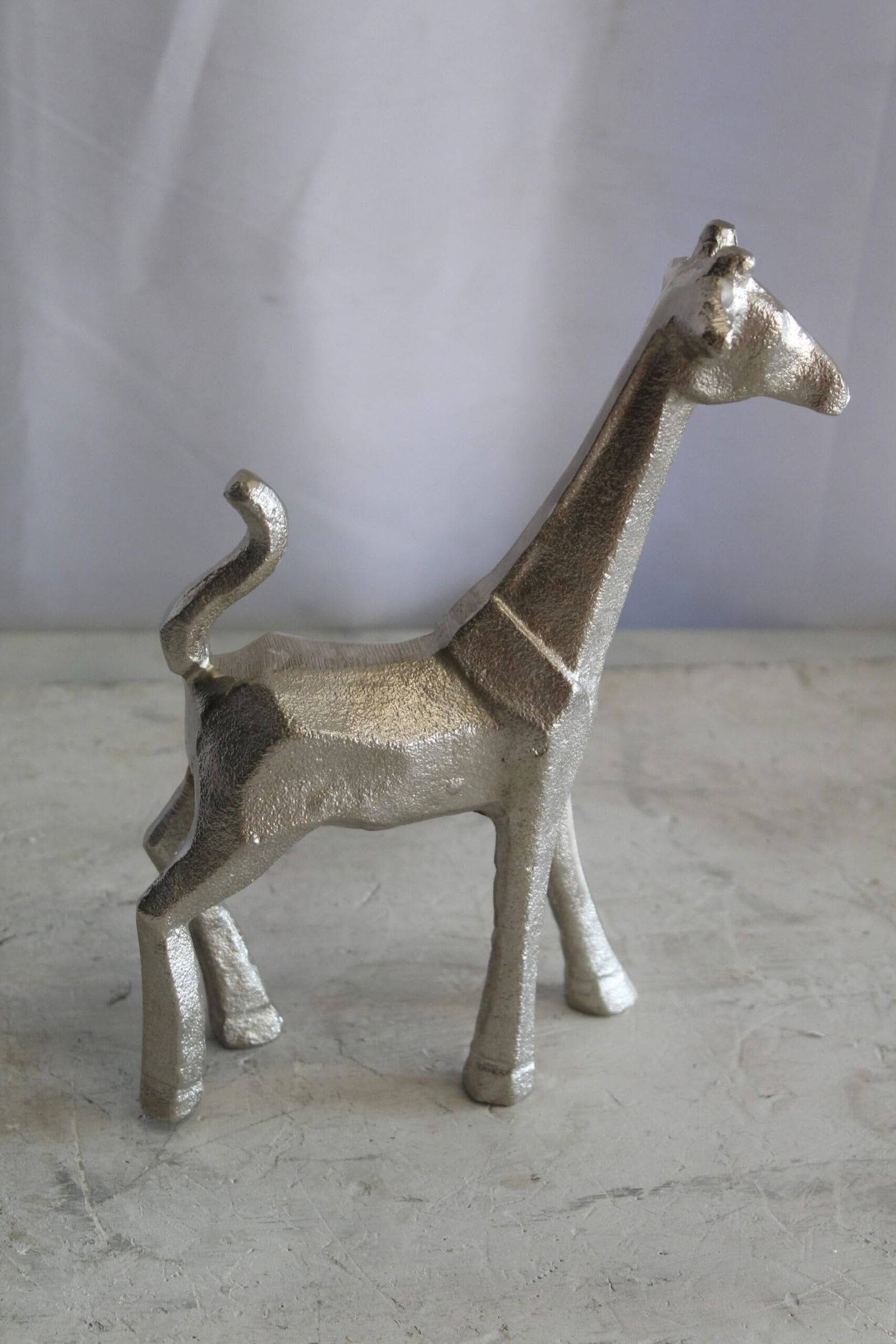 Aluminum Giraffe Statue, Elegant Miniature Accent for Any Space 7" x 3" x 10"H - 10