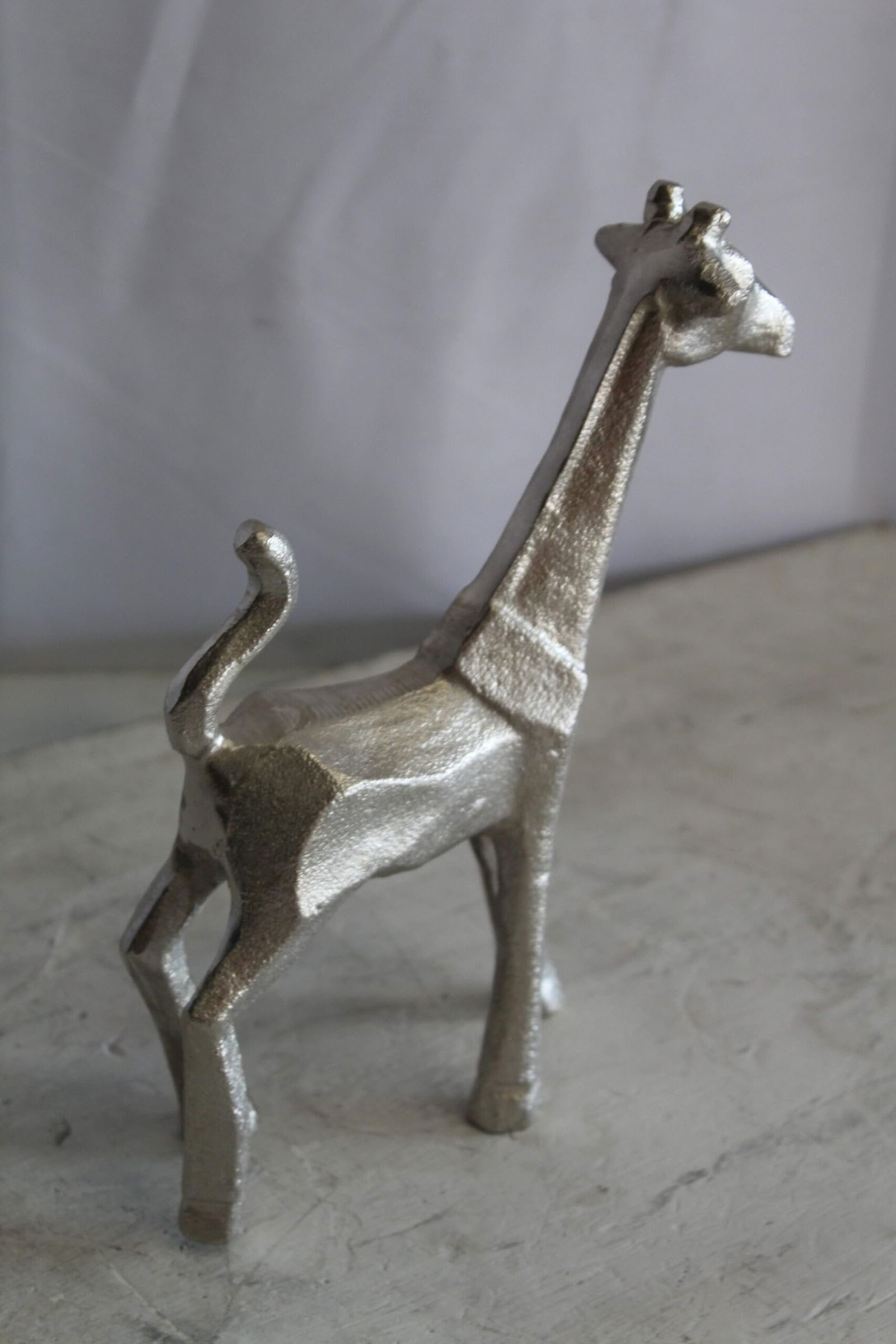 Aluminum Giraffe Statue, Elegant Miniature Accent for Any Space 7" x 3" x 10"H - 4