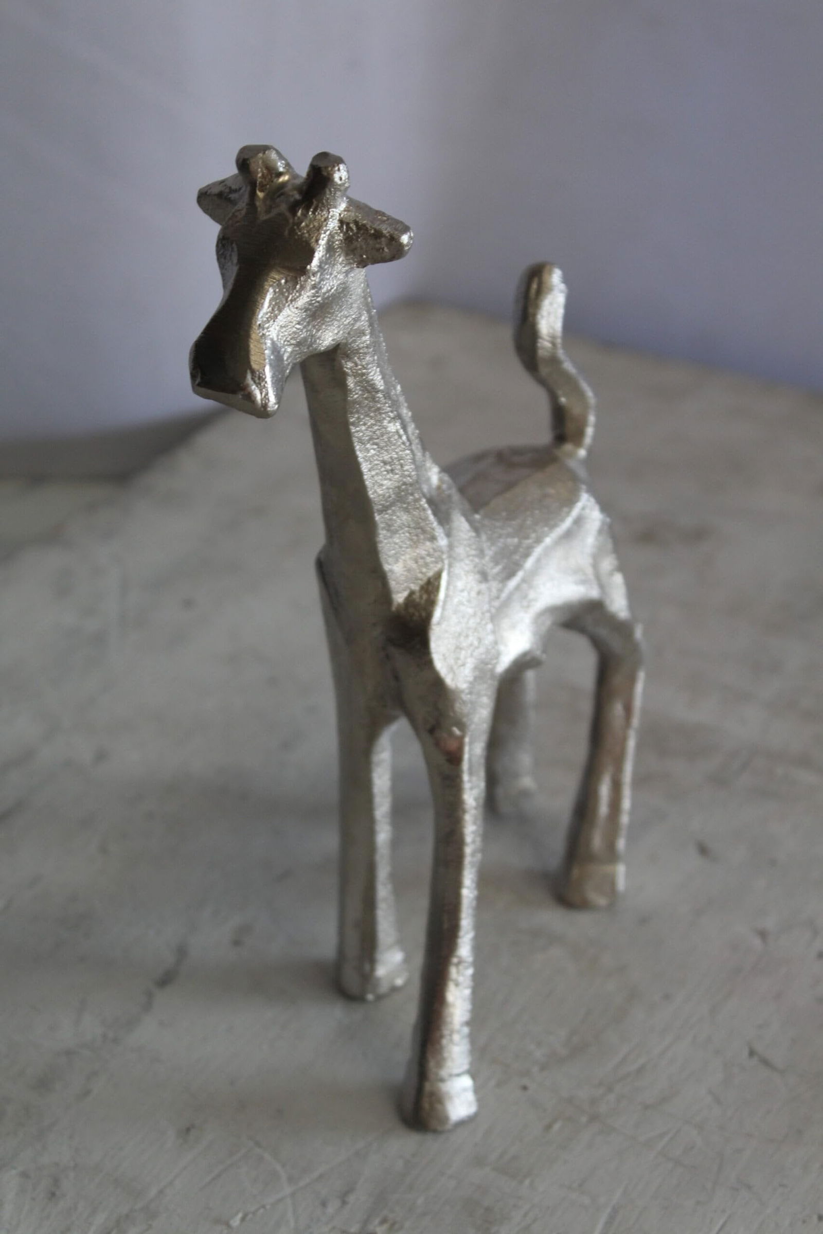 Aluminum Giraffe Statue, Elegant Miniature Accent for Any Space 7" x 3" x 10"H - 6