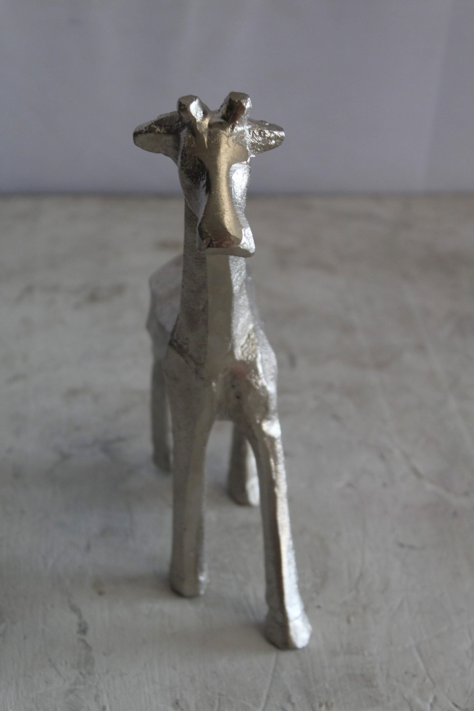 Aluminum Giraffe Statue, Elegant Miniature Accent for Any Space 7" x 3" x 10"H - 7