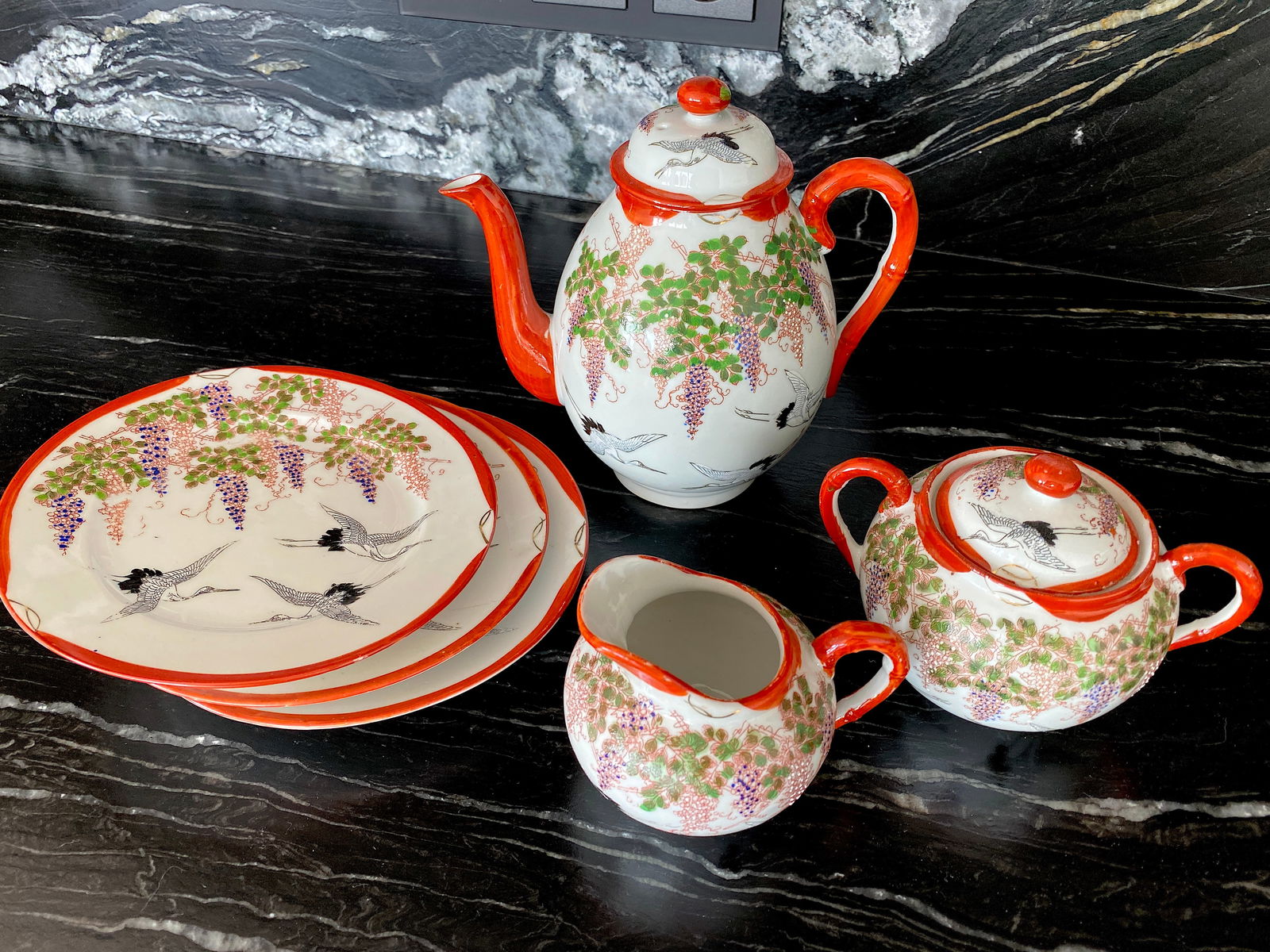 Antique Handpainted Japanease tea set (1 of 10)