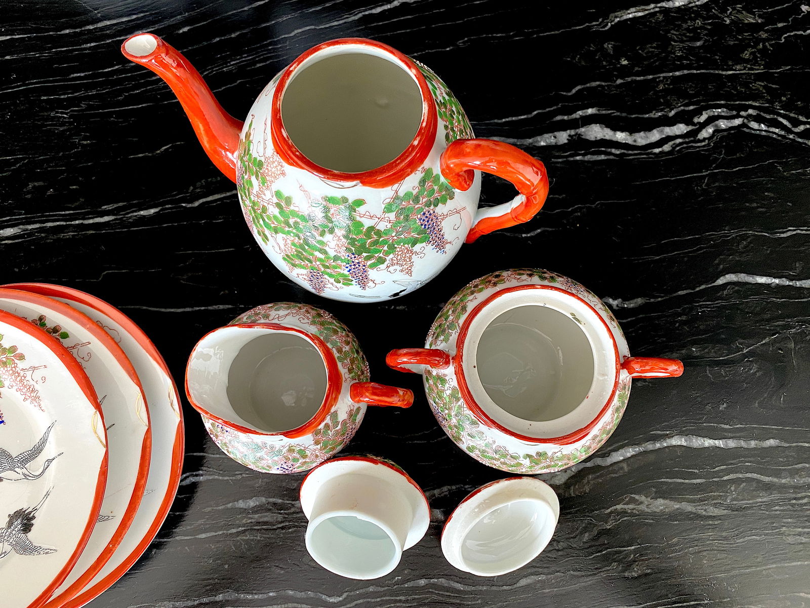 Antique Handpainted Japanease tea set - 3