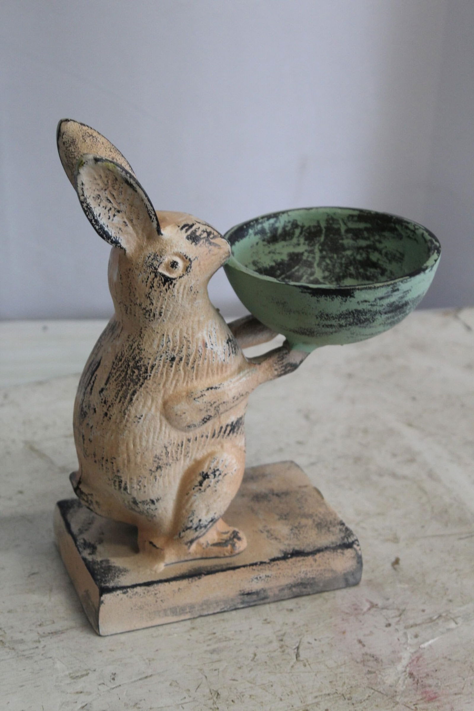 Colorful Aluminum Bunny Statue, Adorable Decor Accent 8" x 5" x 10"H - 11