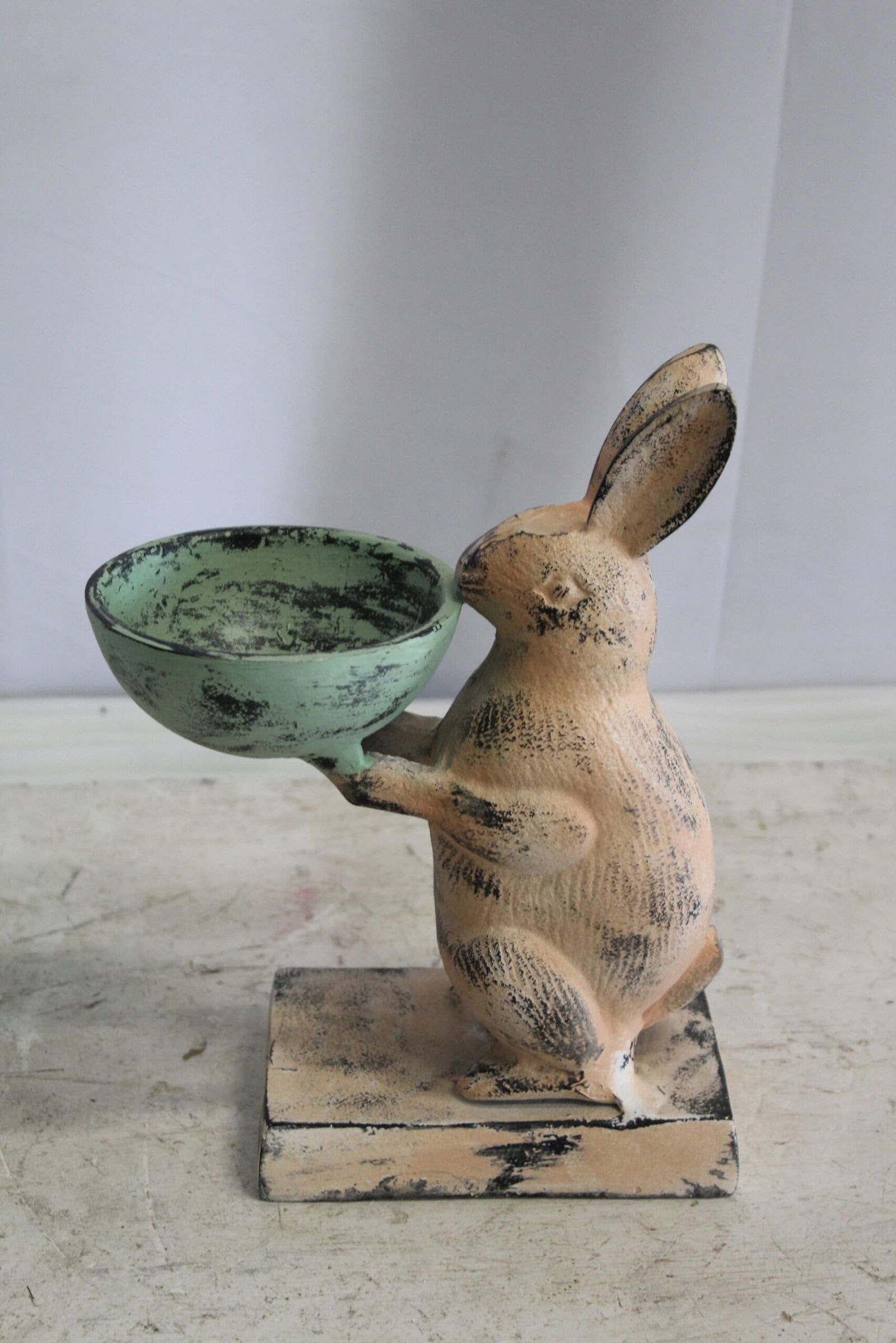 Colorful Aluminum Bunny Statue, Adorable Decor Accent 8" x 5" x 10"H - 4