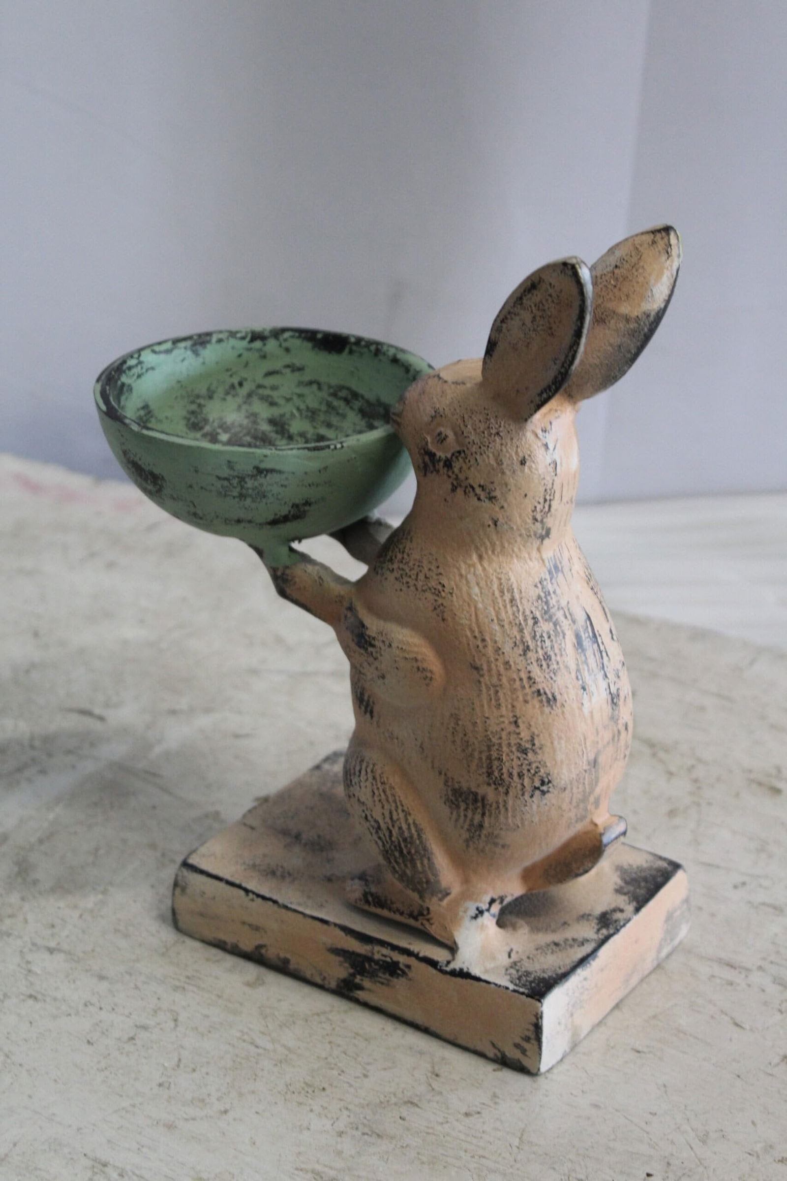 Colorful Aluminum Bunny Statue, Adorable Decor Accent 8" x 5" x 10"H - 8