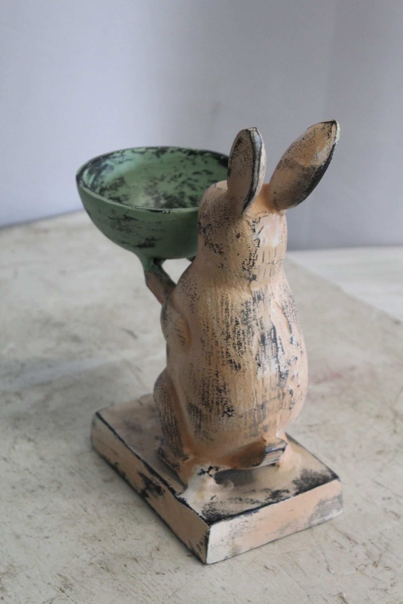 Colorful Aluminum Bunny Statue, Adorable Decor Accent 8" x 5" x 10"H - 9