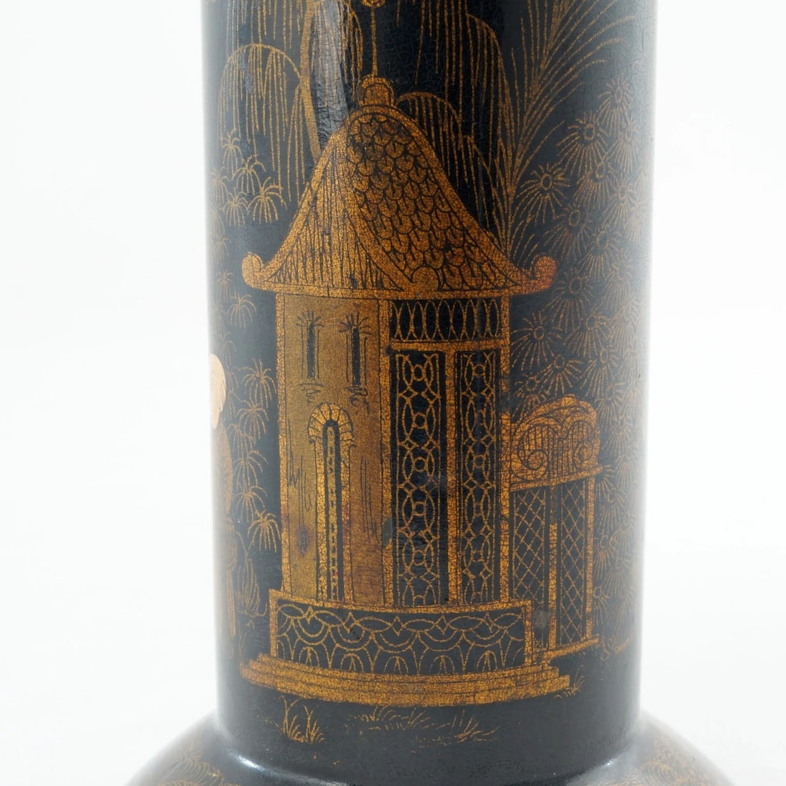 19th C Japanese Lacquer Spill Vase - 8