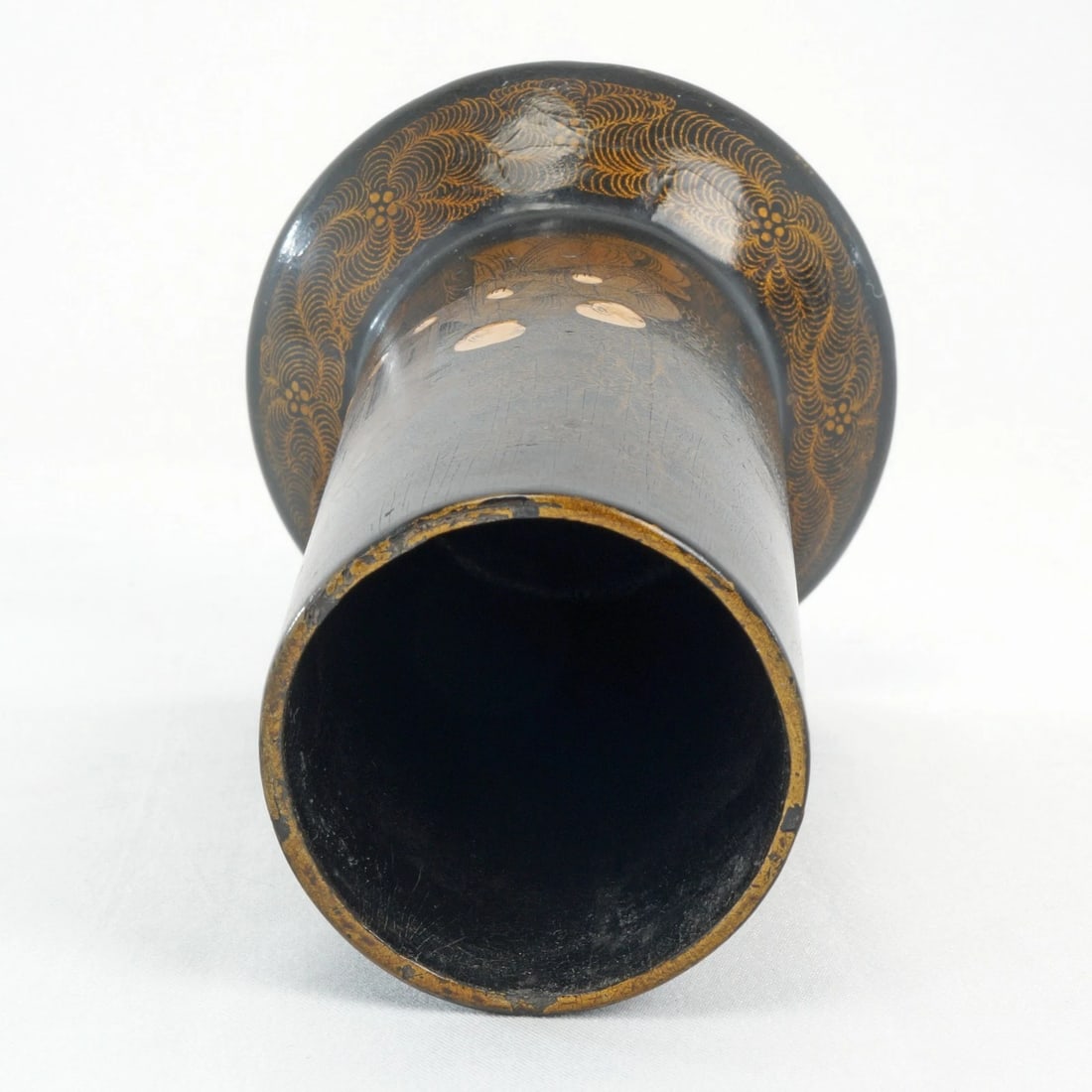 19th C Japanese Lacquer Spill Vase - 9