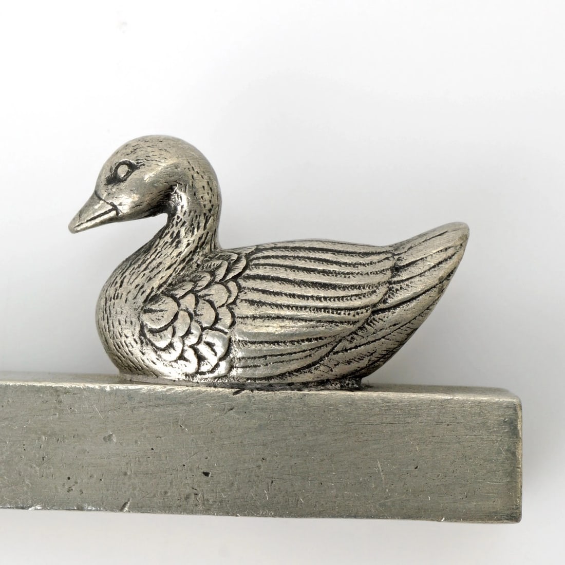 Three Pewter Knife Rests Duck, Pheasant, Dog - 6