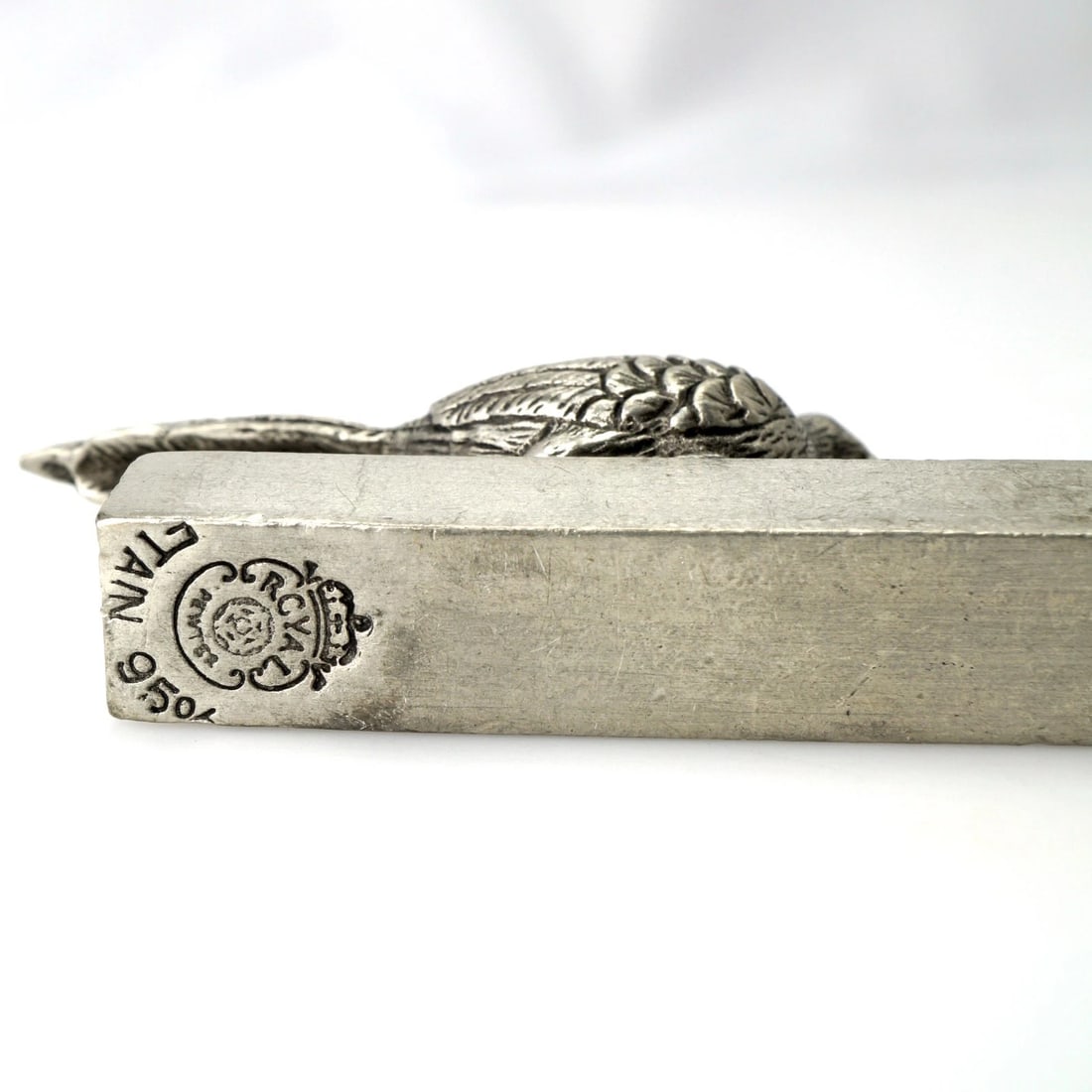 Three Pewter Knife Rests Duck, Pheasant, Dog - 8