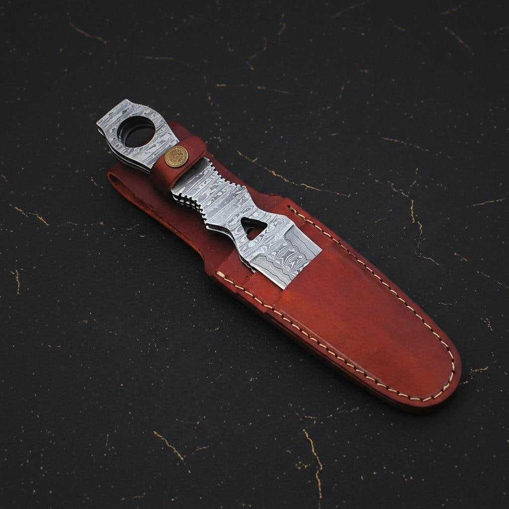 Handmade 10-inch Damascus Steel Throwing Knife Set 3pc Full Tang Tactical Blades - 11