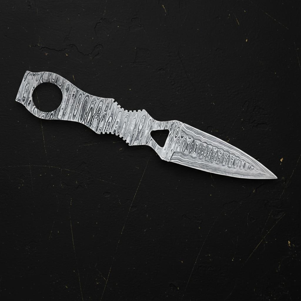 Handmade 10-inch Damascus Steel Throwing Knife Set 3pc Full Tang Tactical Blades - 4