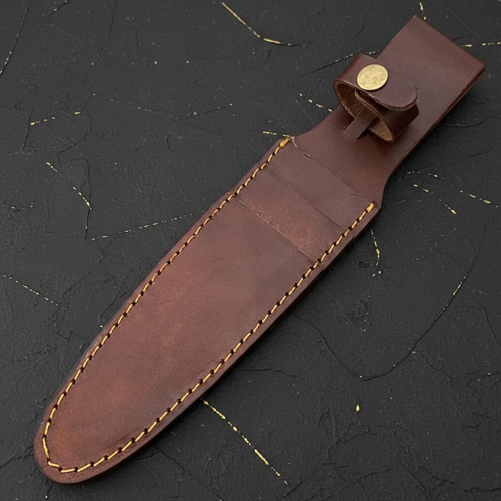 Handmade 10-inch Damascus Steel Throwing Knife Set 3pc Full Tang Tactical Blades - 9