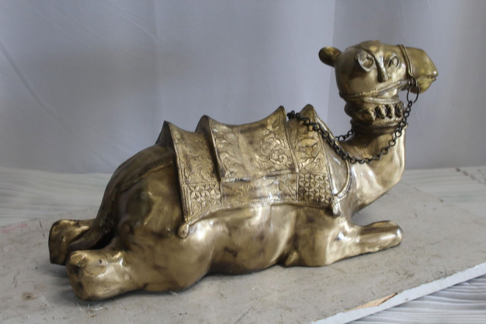 Metal Camel Lying Statue, Desert Majesty for Your Decor 24" x 9" x 13"H - 10