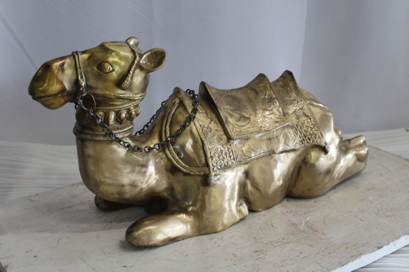 Metal Camel Lying Statue, Desert Majesty for Your Decor 24" x 9" x 13"H - 4