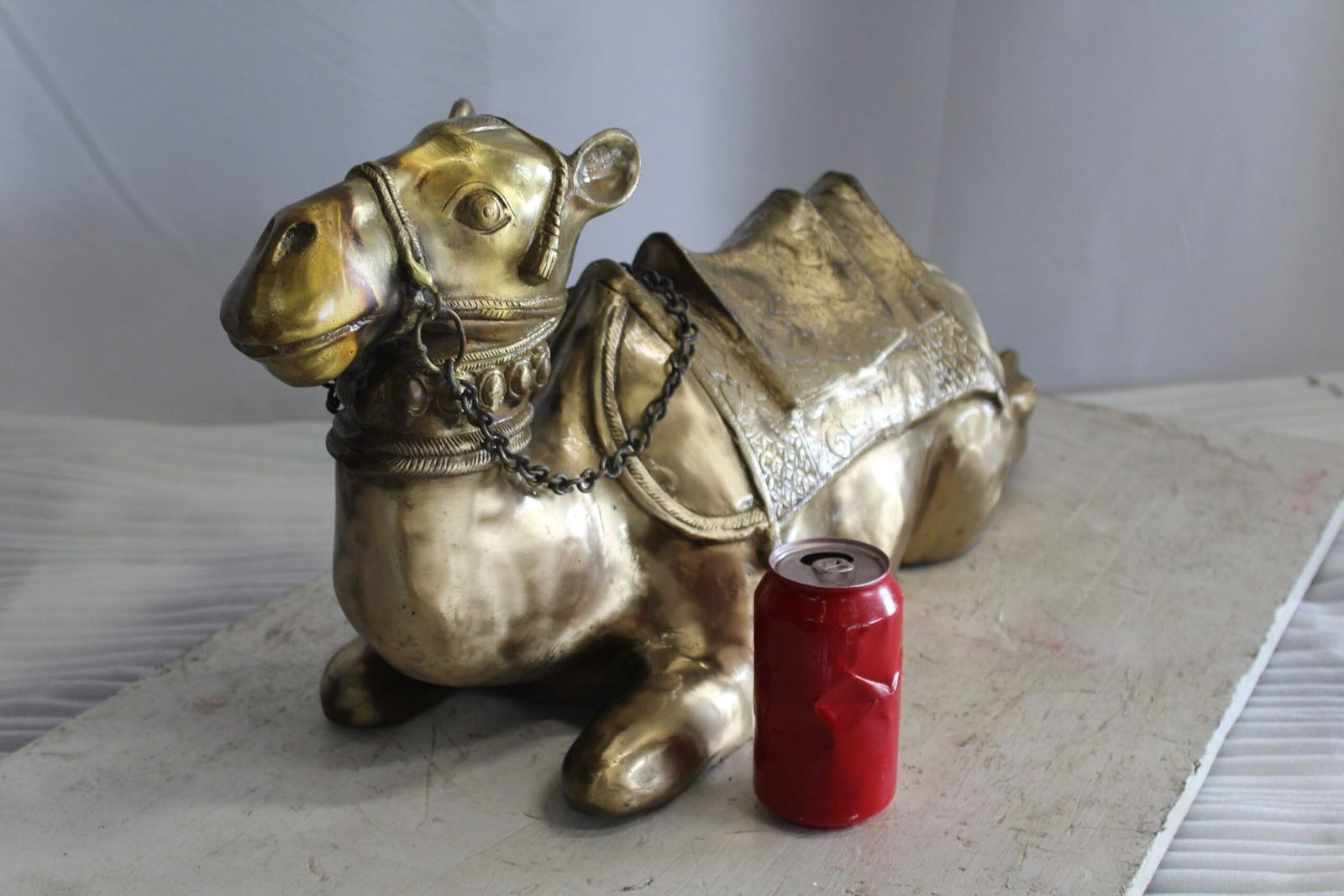 Metal Camel Lying Statue, Desert Majesty for Your Decor 24" x 9" x 13"H - 5