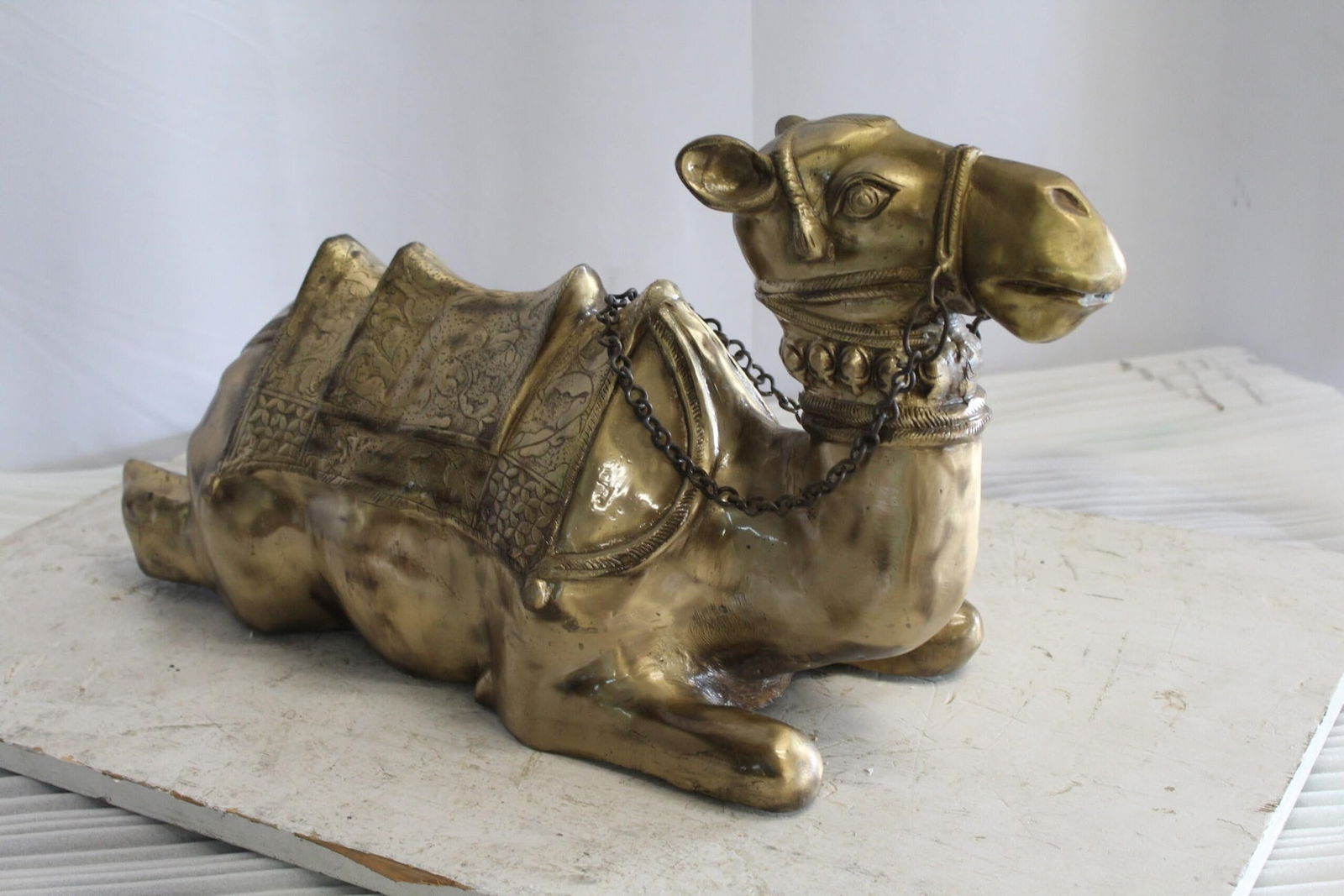 Metal Camel Lying Statue, Desert Majesty for Your Decor 24" x 9" x 13"H - 8