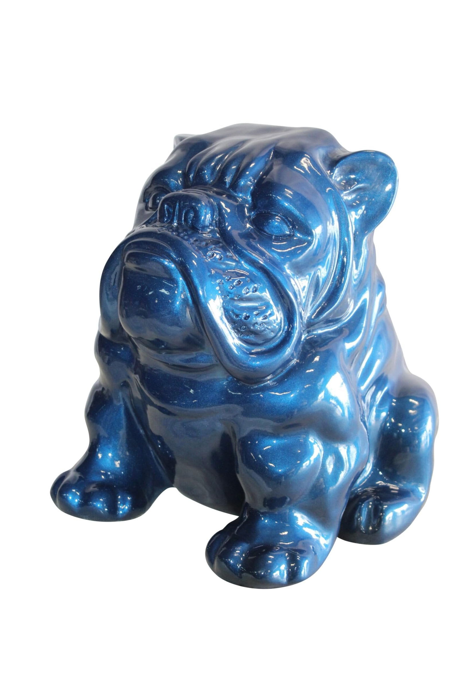A Charming Blue Resin Bulldog, Perfect for Dog Lovers 19" x 15" x 16"H: Title:A Charming Blue Resin Bulldog, Perfect for Dog Lovers 19" x 15" x 16"HDescription:Introducing our charming Blue Resin Bulldog, a must-have for dog lovers. Crafted with care, it adds personality