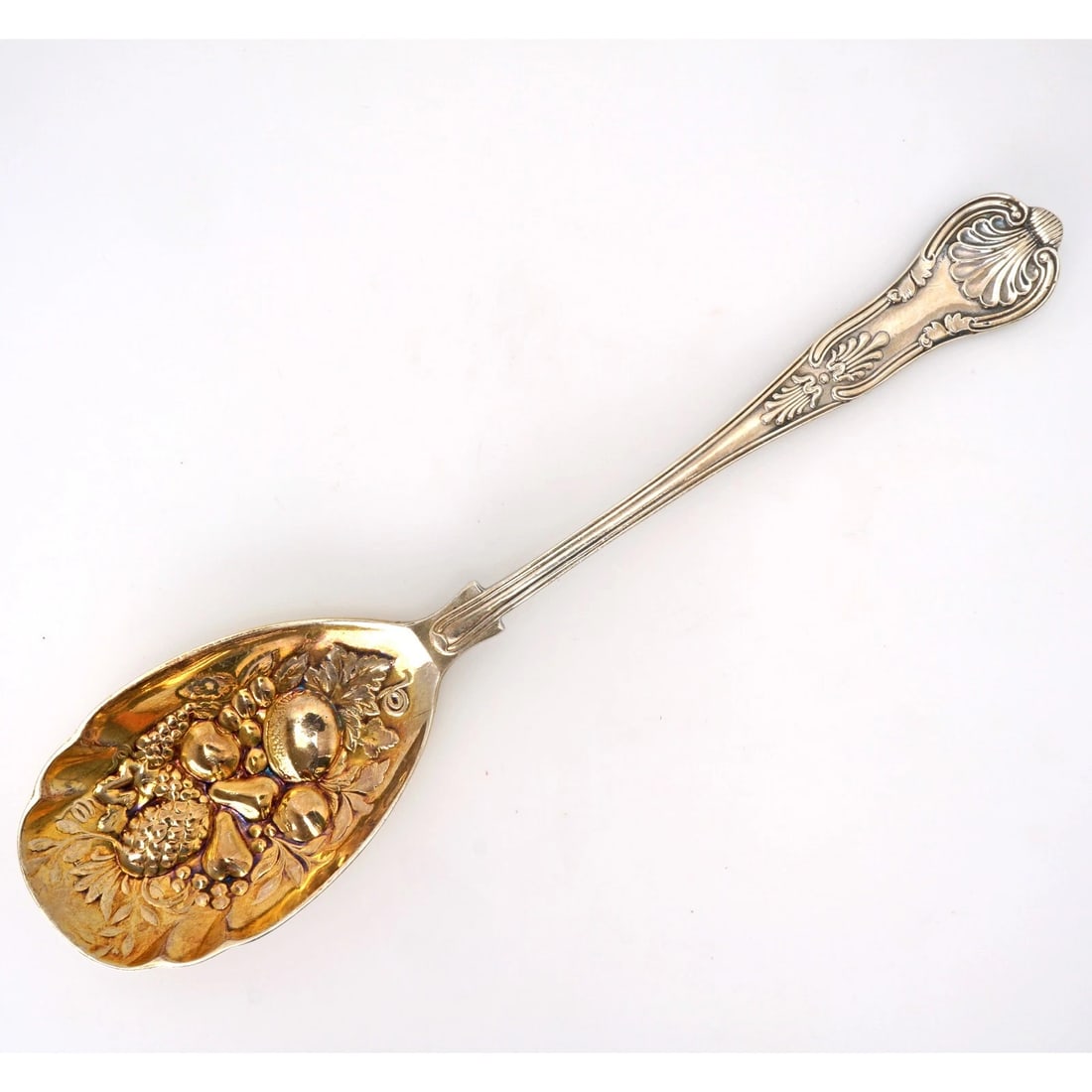 1930s English Silver Plate Berry Serving Spoon (1 of 6)