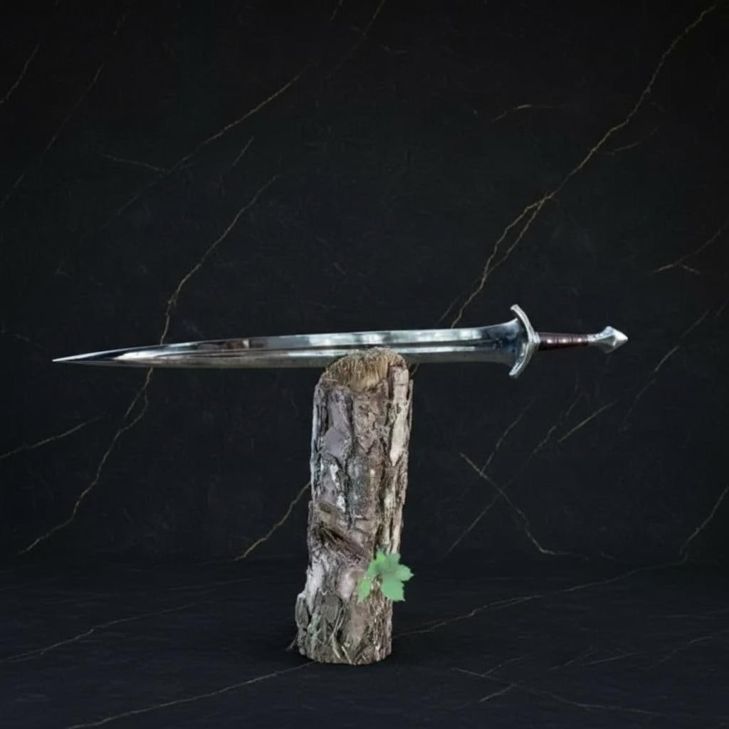 Handmade Traditional Viking Sword 34 inch Carbon Steel Hunting Blade Rosewood Handle - 2