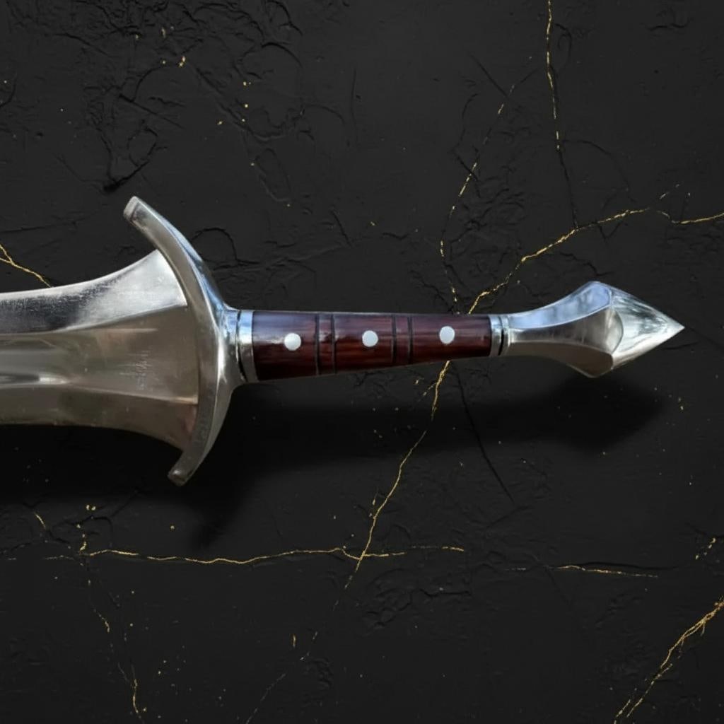 Handmade Traditional Viking Sword 34 inch Carbon Steel Hunting Blade Rosewood Handle - 3