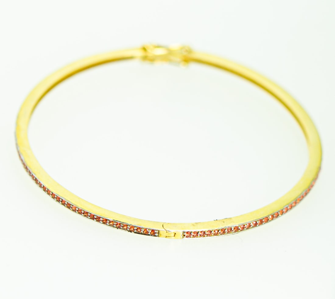 18K Gold-Plated 925 Silver ruby Bracelet - 2