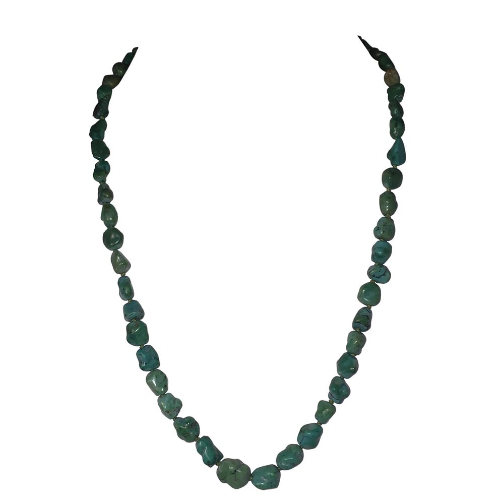 Chinese Art Deco Turquoise Necklace & Bracelet Set - 3