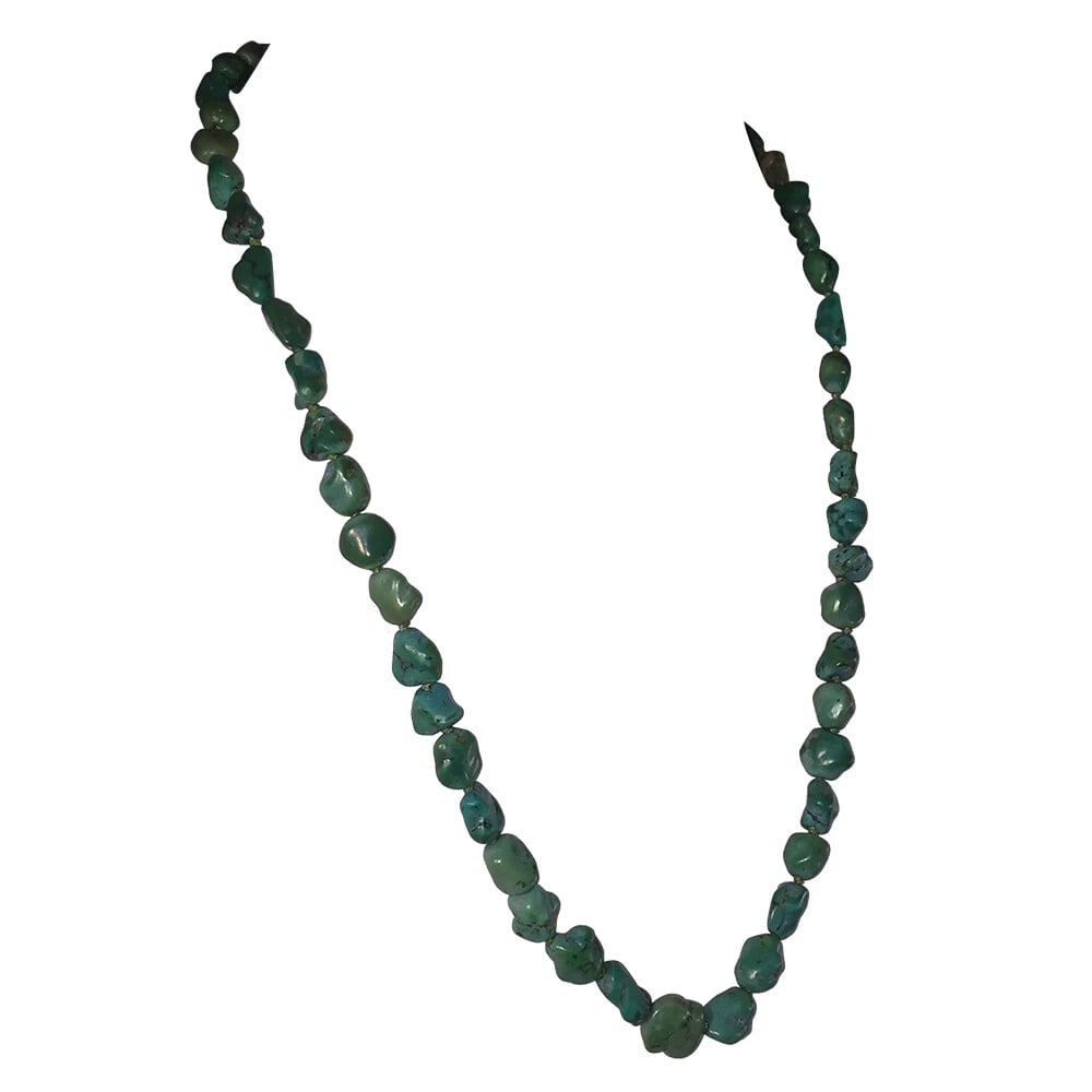 Chinese Art Deco Turquoise Necklace & Bracelet Set - 4